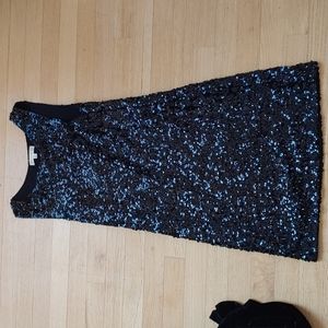 Super cute black sequined mini dress